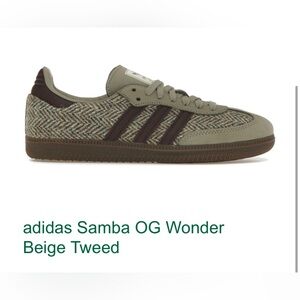 ADIDAS SAMBA OG BEIGE TWEED (RARE) US MEN 4.5